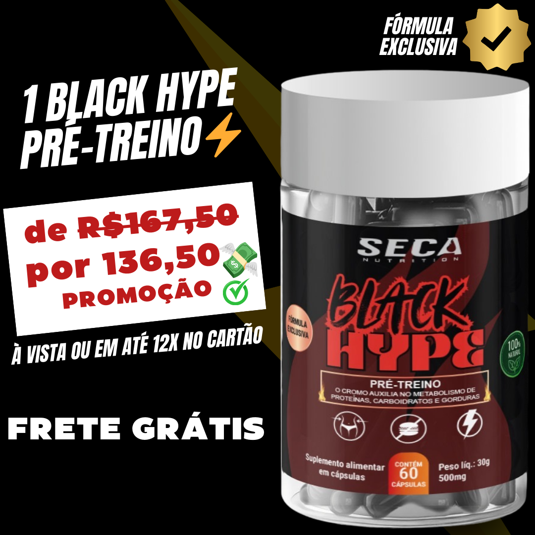 PRÉ-TREINO BLACK⚡️HYPE (Performance & Diurético)