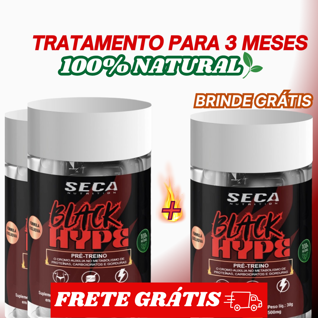 PRÉ-TREINO BLACK⚡️HYPE (Performance & Diurético)