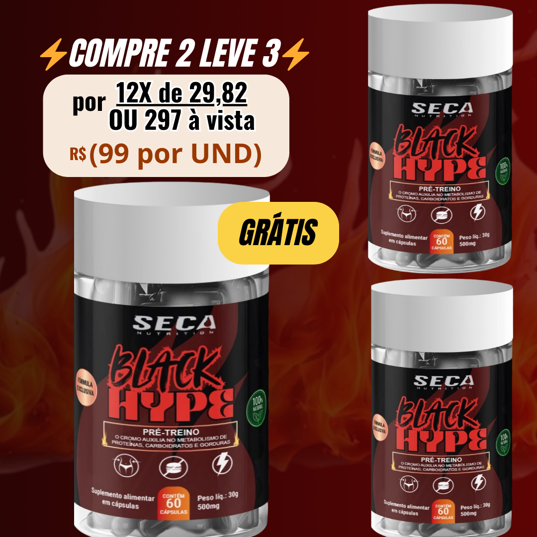 PRÉ-TREINO BLACK⚡️HYPE (Performance & Diurético)