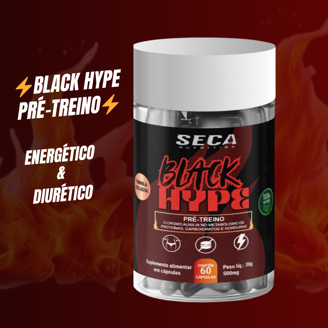 PRÉ-TREINO BLACK⚡️HYPE (Performance & Diurético)